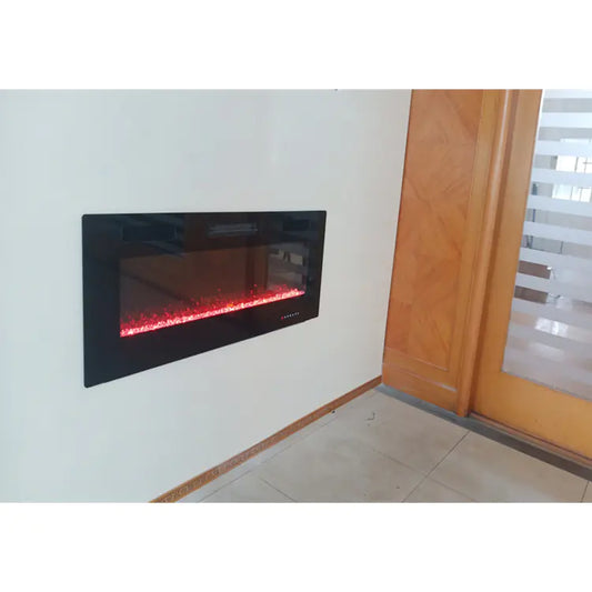 50-Inch Built-In Wall Fireplace with LED Flame Effect