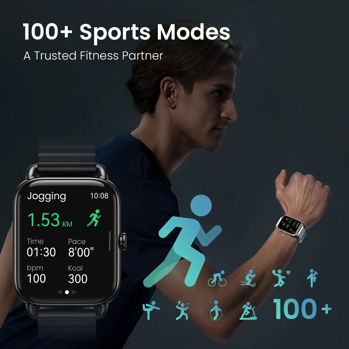 Intelligent Waterproof Bluetooth Sports Watch with Monitor