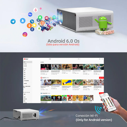 AKEY7 1080P LED Projector 7500 Lumens 4K