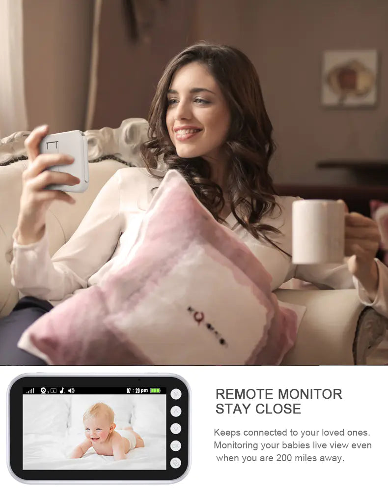 4.3-Inch HD Baby Monitor and Caregiver Device