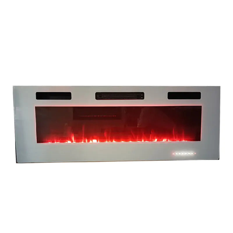 50-Inch Built-In Wall Fireplace with LED Flame Effect