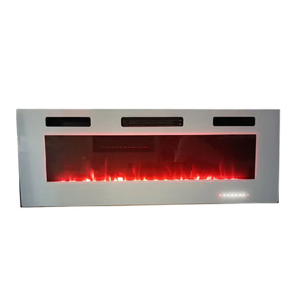 50-Inch Built-In Wall Fireplace with LED Flame Effect