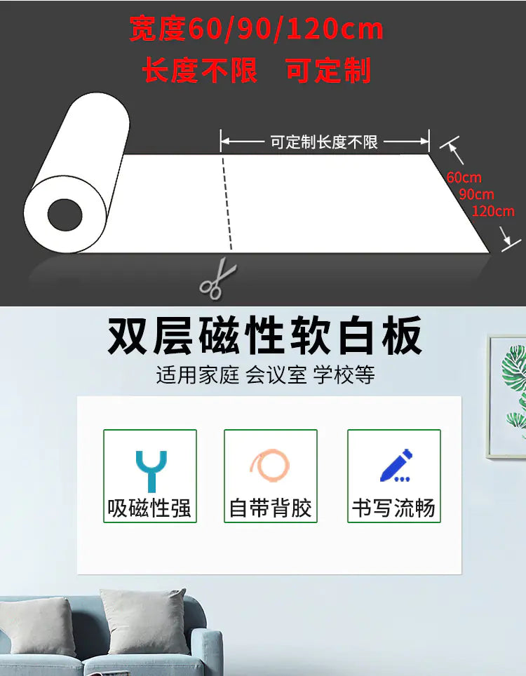 Magnetic Square Wall Whiteboard for Classrooms