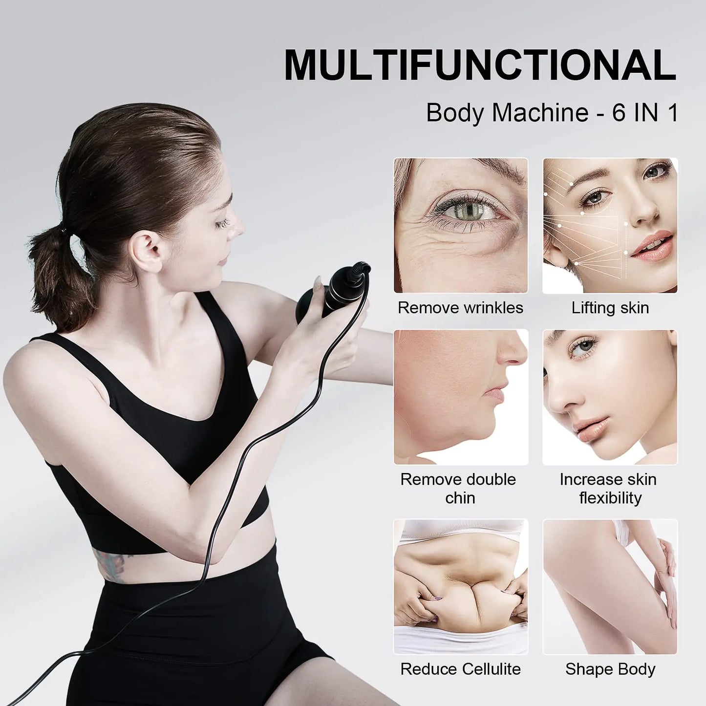 S-Shape Fat Loss Device with RF and Vacuum Therapy