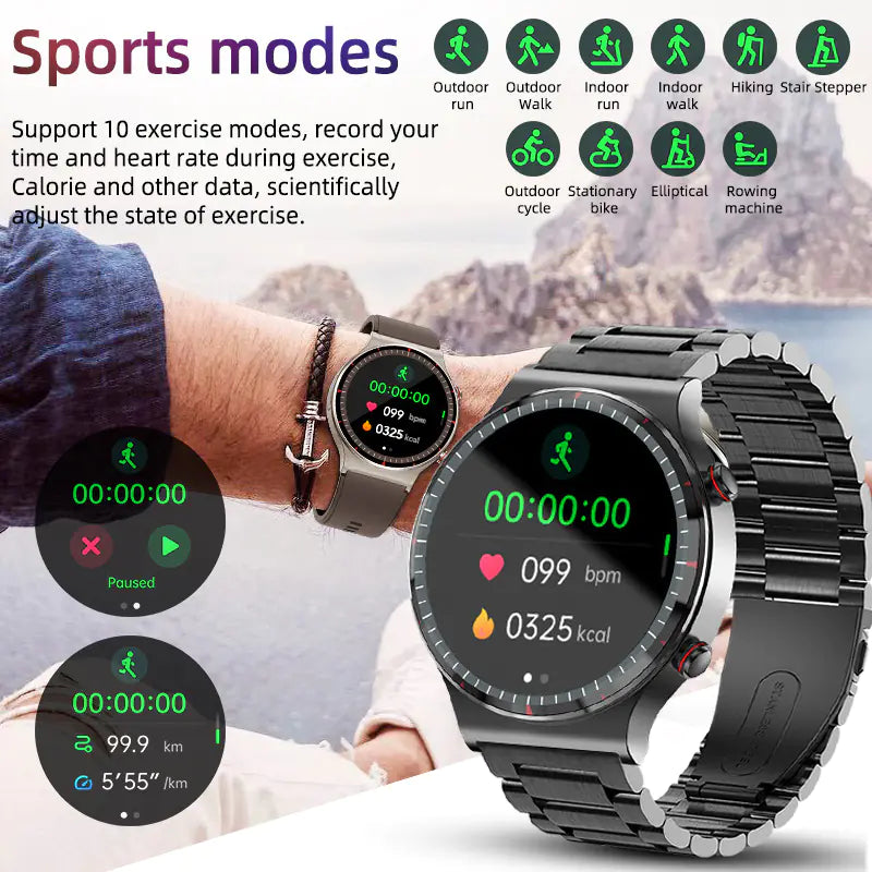 ECG PPG Smart Watch with Heart & BP Monitor