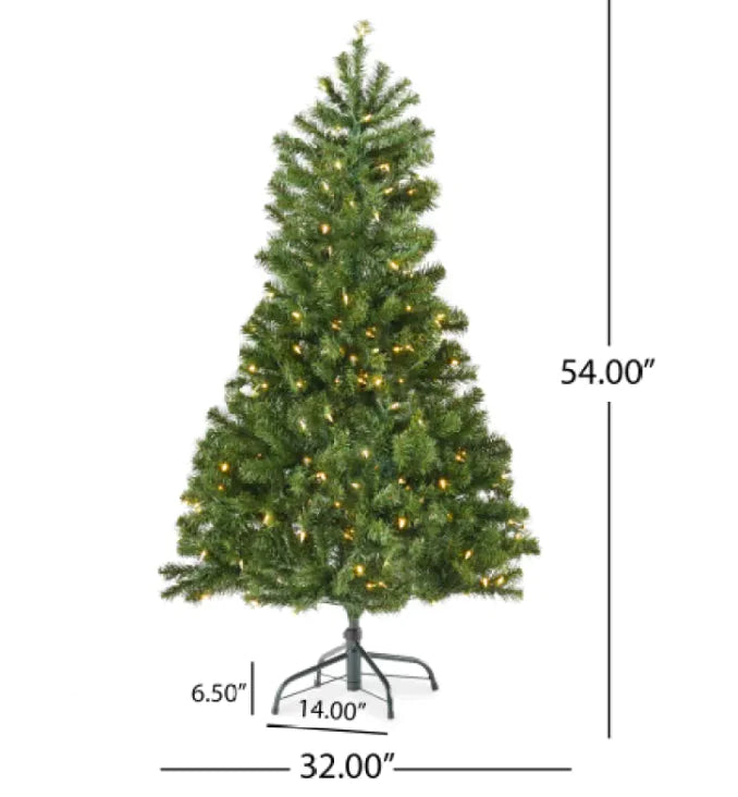 Glow Pine 4.5ft Hinged Artificial Christmas Tree