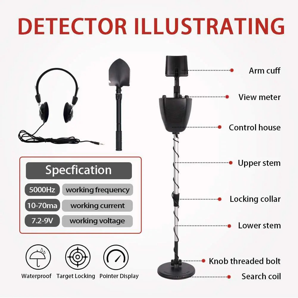 GC-1016A Upgraded Metal Detector for Gold & Silver