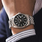 Men's Mechanical Watch with Calendar & Luminous Steel