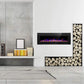 50-Inch Built-In Wall Fireplace with LED Flame Effect